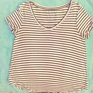 American Eagle, Soft & Sexy, black and white stripe, size S.
